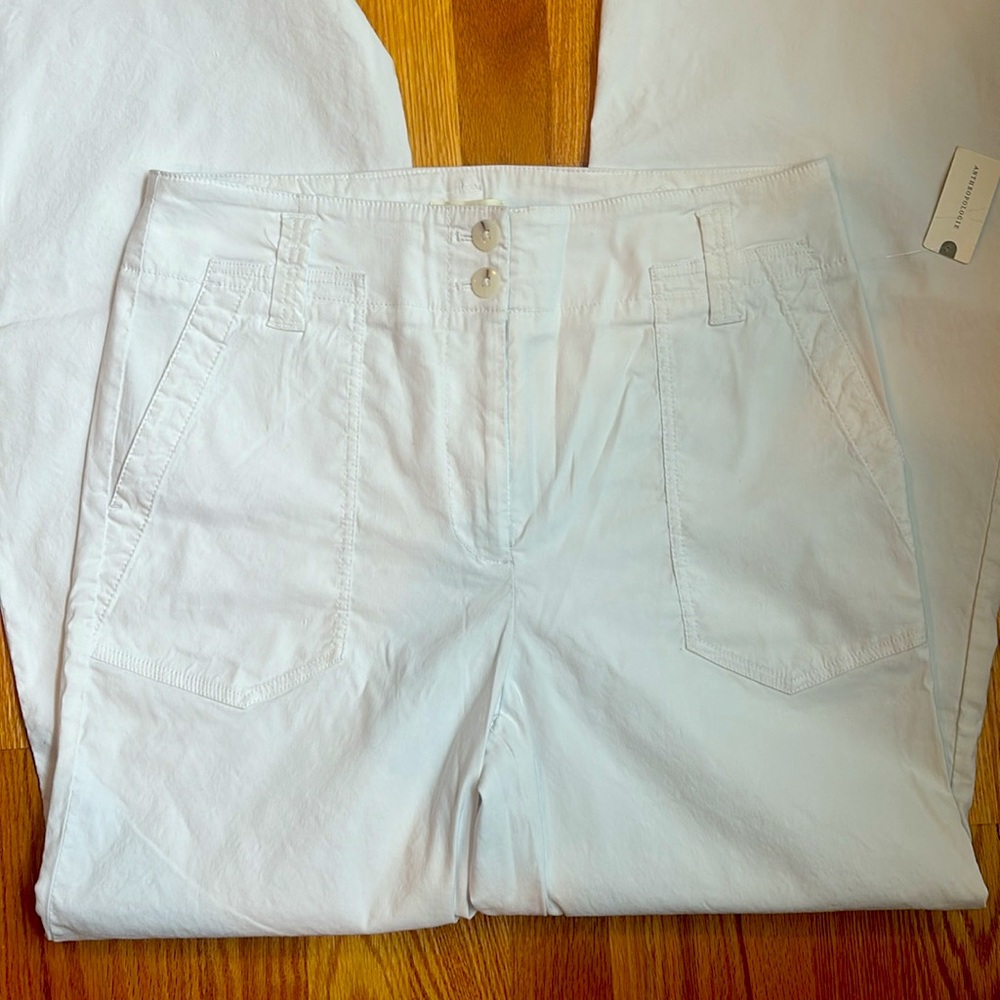 NWT Anthropologies Maeve Naomi Pant in White - Picture 4 of 6